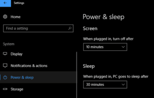 change your laptop power setting
